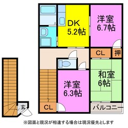 ハイステージNONAKAの物件間取画像